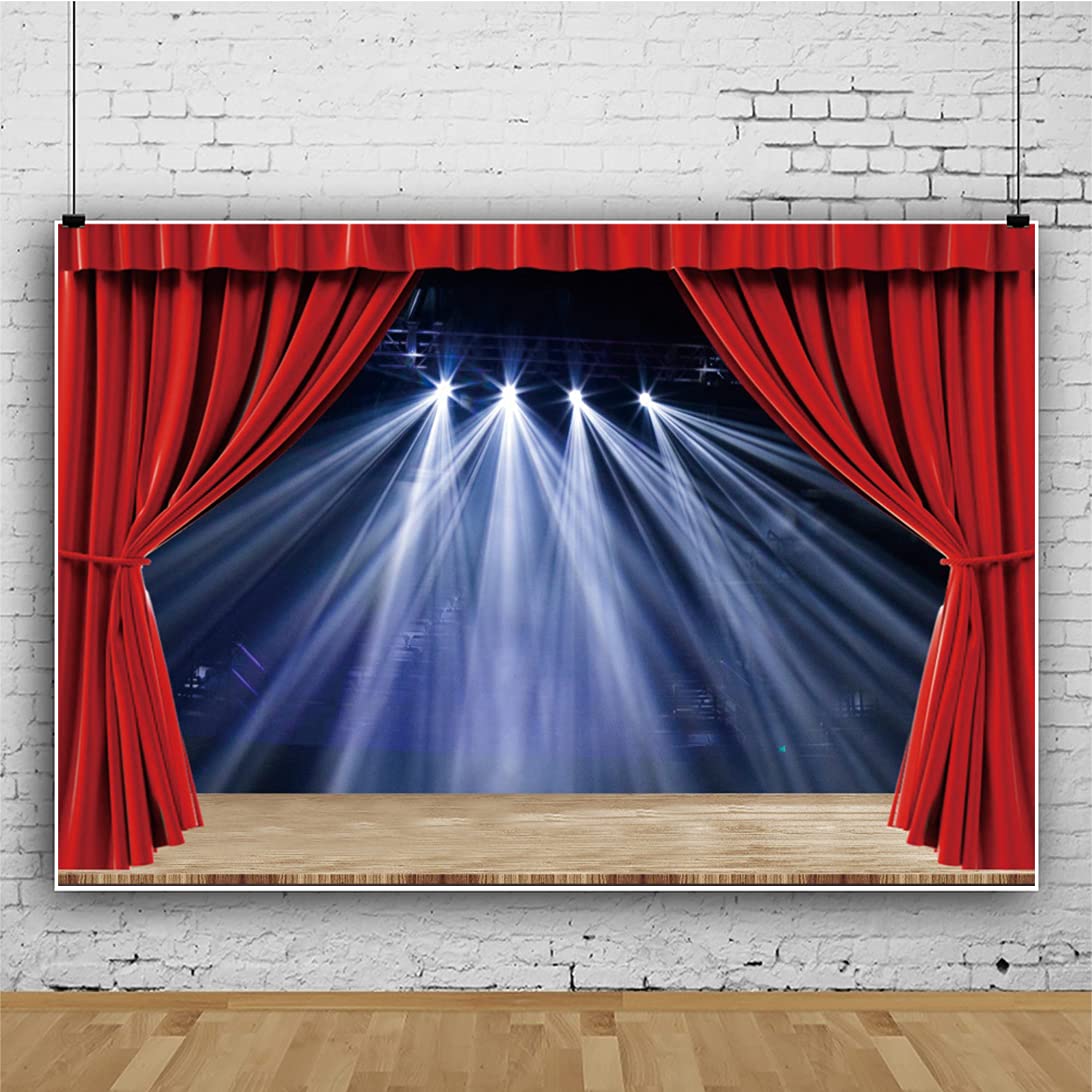 Aoihrraan Fotohintergrund 3x2,5m - Roter Samt Mit Gold Säulen Design