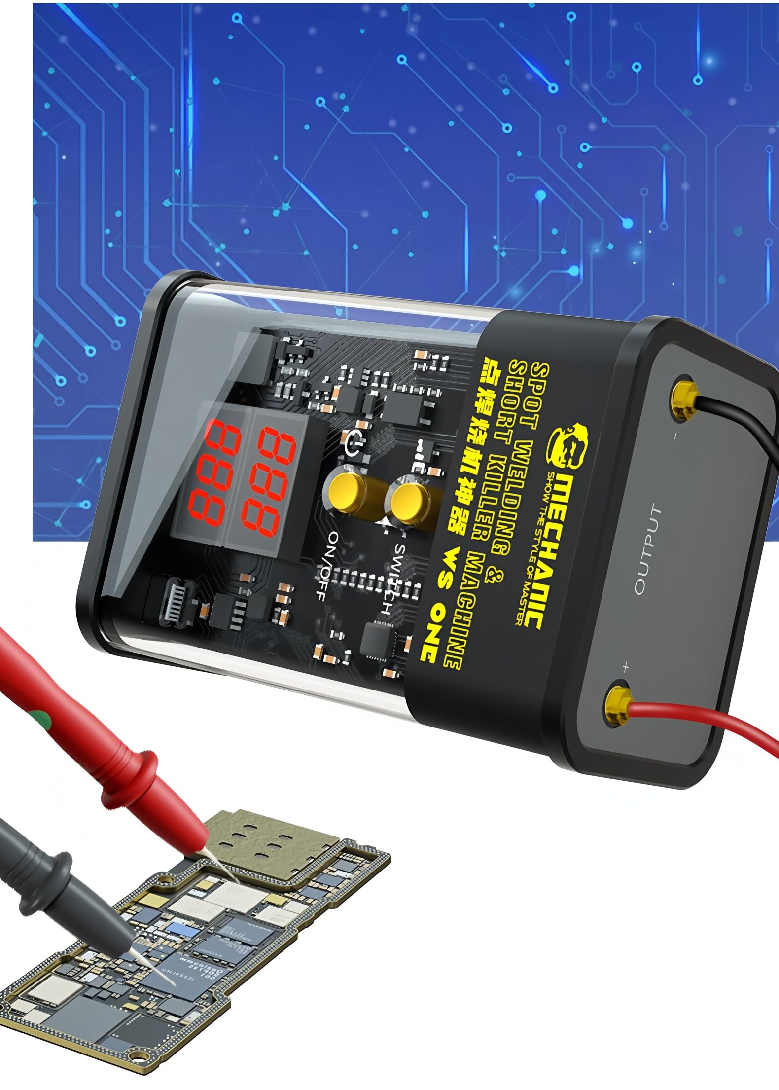 Poste de soudure MECHANIC WS ONE portable 2 en 1 pour batterie et court-circuit