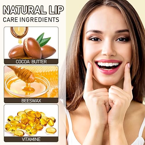 Miniatura 5 de Bálsamo labial tintado de flores, brillo de labios tintado de larga duración, lápiz labial PH que cambia de color, lápiz labial rosa con purpurina