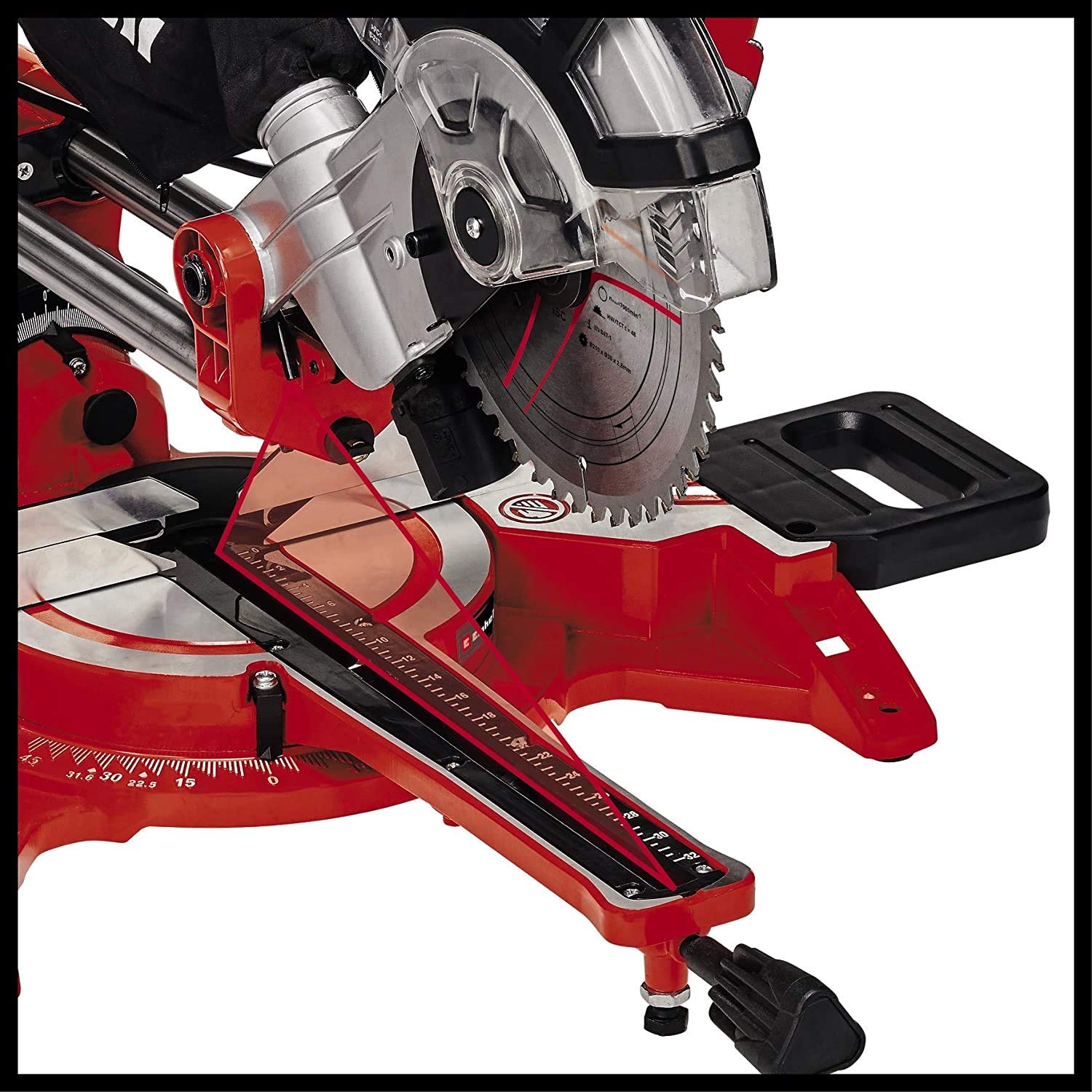 Einhell Zug-Kapp-Gehrungssäge TC-SM 2131/1 Dual (max. 1.800 W, 4.900 min-1, integrierte Zugfunktion, Werkstückanschlag, Spannvorrichtung, inkl. Hartmetall-Sägeblatt, Untergestell MSS 1610)