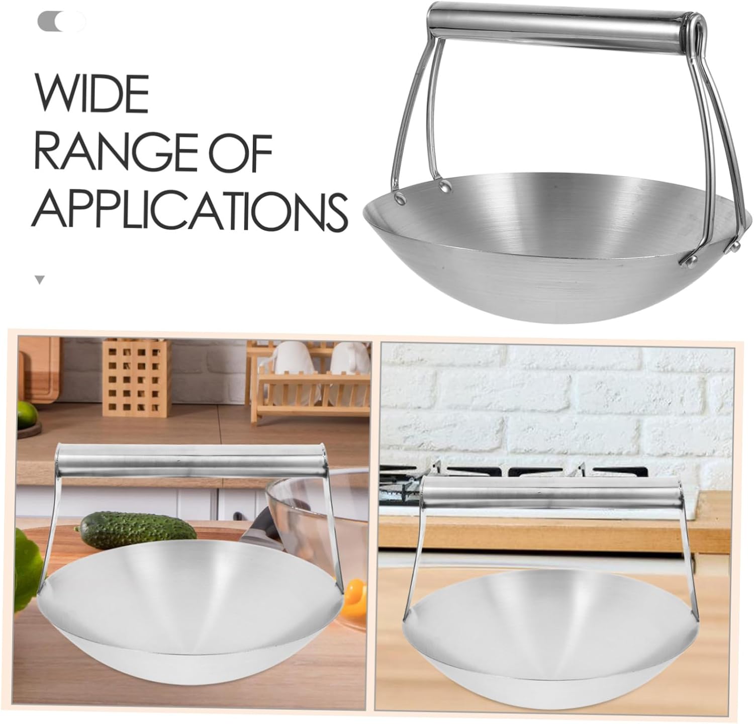 Stainless Steel Soy Milk Pouring Ladle Tofu Scoop Integrated Handle Deepened Design Kitchen Tool