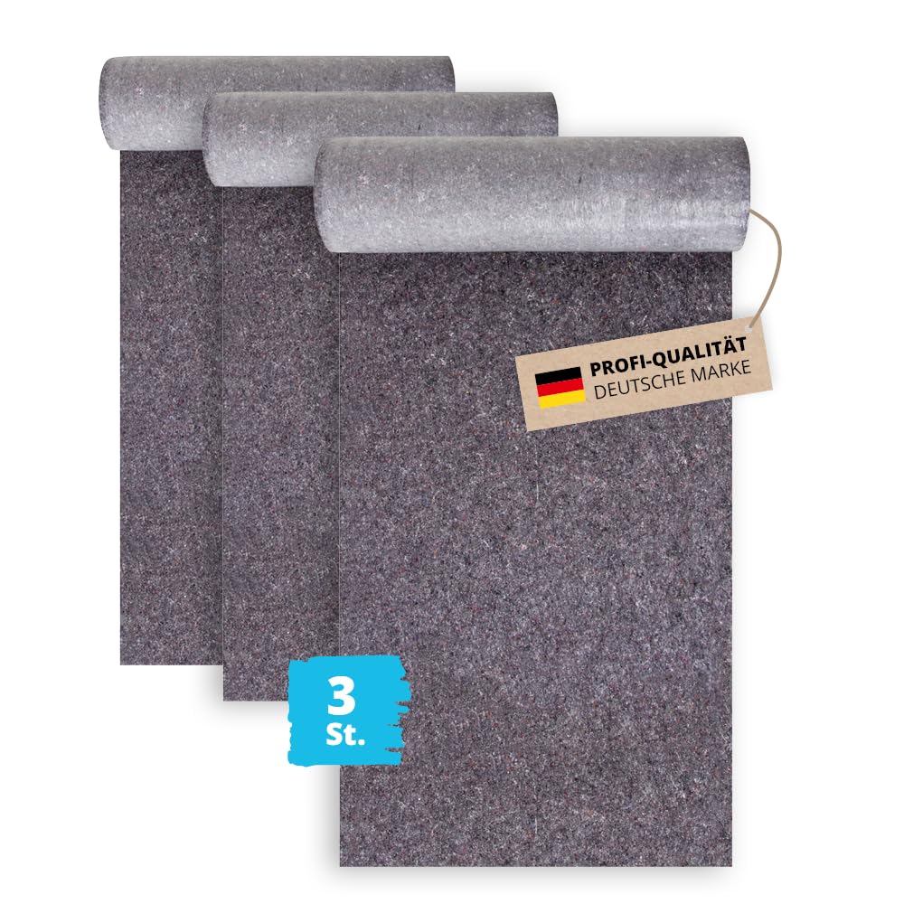 3x Alfa Maler Abdeckvlies 1 m x 25 m – 180 g/m² Schutz- & Malervlies (75 m) | Profi-Qualität - Saugstarkes Saugvlies - rutschfest & wasserundurchlässig - Ideal für Renovierung, Malen, Tapezieren