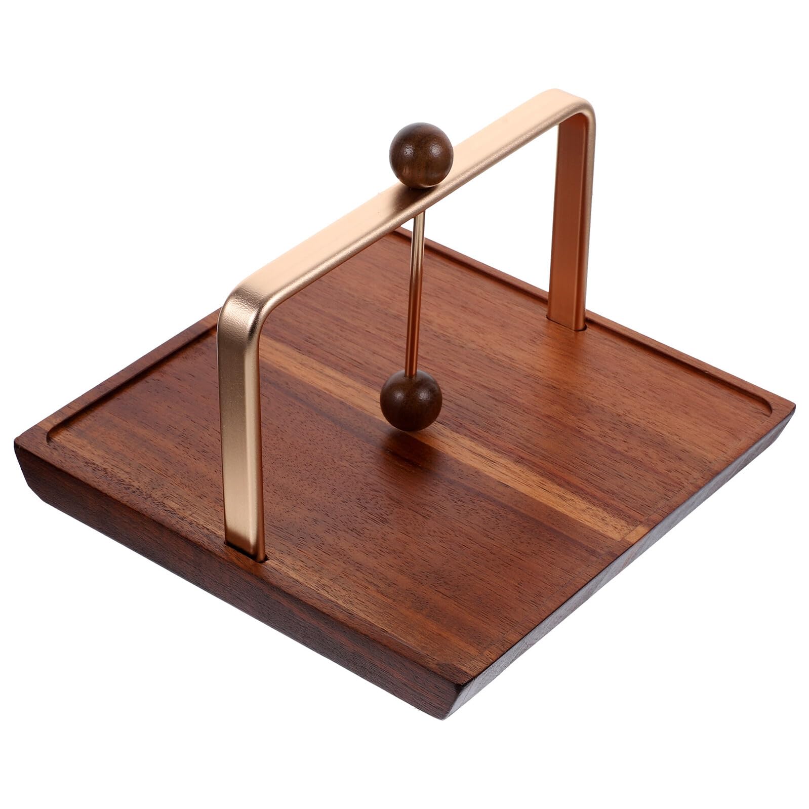 Housoutil Dispensador Diseño Cuadrado de Madera y Papel de Pañuelos Hierro Bordes Lisos Gran Capacidad Adecuado para Restaurantes y Hogares Modernos