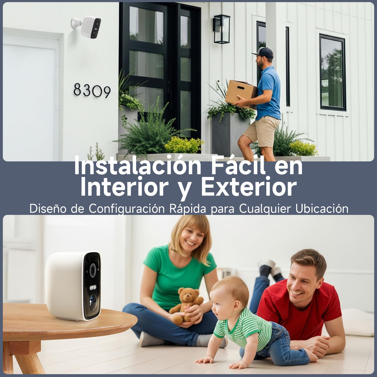 Cámara de Vigilancia WIFI Exterior, Rollei Wireless Security Cam 2K V2 Seguridad Camara sin Cables Visión Nocturna Detección de Movimiento Audio Bidireccional IP65 Cámara-Vigilancia-Exterior-Seguridad