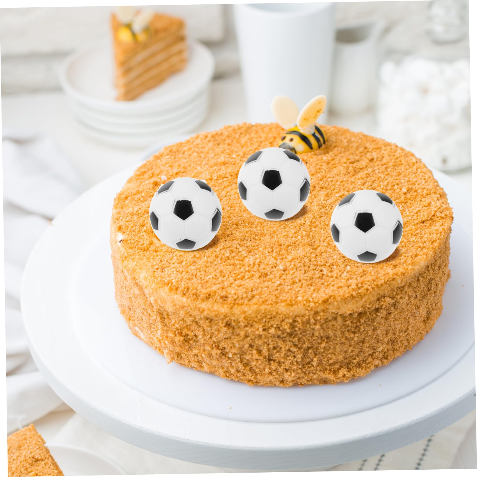 12pezzi Decorazioni per Torte Calcio per Feste di Compleanno e Temi Sportivi Accessori per Torte e Cupcake Decorazioni Festive