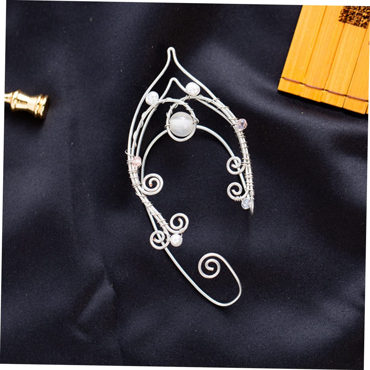 GALPADA 4pares Pendientes No Perforantes De Moda Para Mujer Ear Cuffs De Perlas Joyas De Para Bodas y De Accesorios Elegantes