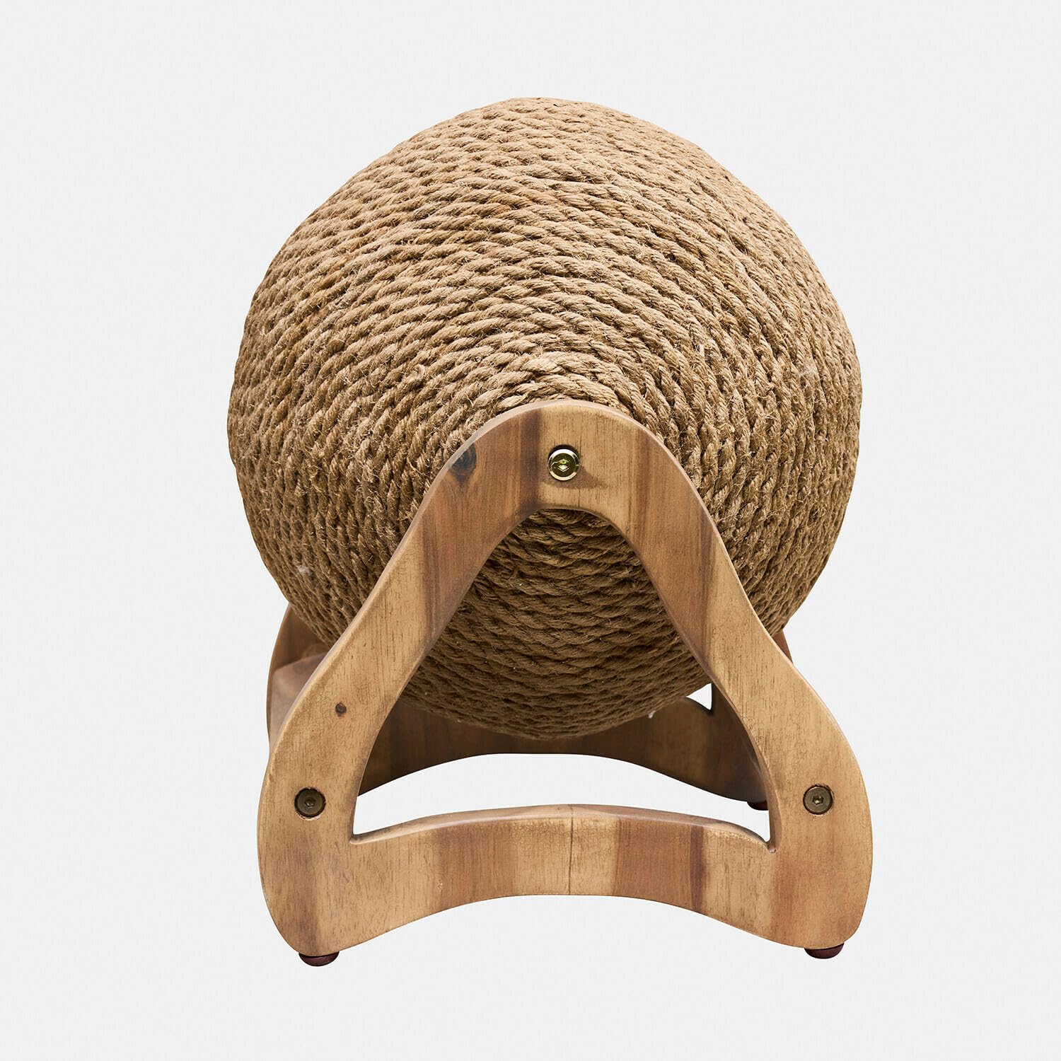 Loberon Kratzball Laredina - Outdoorgeeignet - Krallenpflege Inklusive Spielmoment - Katzenspielzeug - Haustierkollektion - Akazienholz - Wasserhyazinthe, braun | Outdoorgeeignet - Krallenpflege Inklusive Spielmoment - Katzenspielzeug - Haustierkollektion