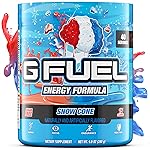 G Fuel Snow Cone Energy Drink Powder, Pre Workout Caffeine Mix for Gaming, Sugar Free Focus Amino, Vitamin + Antioxidants, 9.9oz (Snow Cone, 40 Servings)