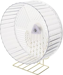 Hamster Running Wheel Squirrel Toys Green Decor Small Animals Wheel Hamster Wheel 12 Inch Cage Rat Wheel Household Hamster Wheel Hamster Supply (Stand-Random Color)