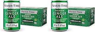 Fever Tree Ginger Ale - Premium Quality Mixer - Refreshing Beverage for Cocktails & Mocktails. Naturally Sourced Ingredients, No Artificial Sweeteners or Colors - 150 ML Cans - Pack of 16