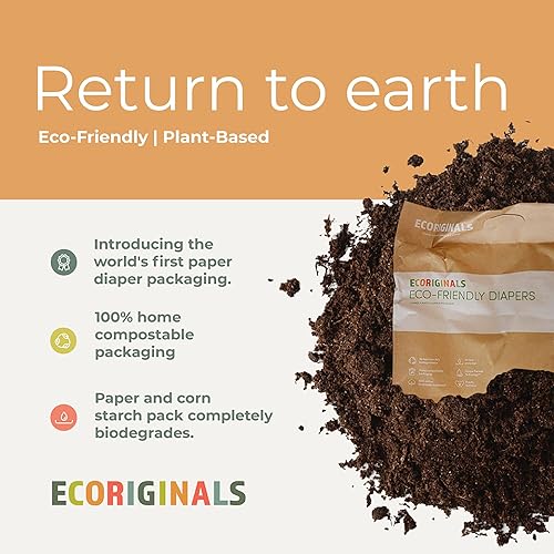 Miniatura 3 de Pañales de entrenamiento desechables ecológicos  Tamaño de oruga 3, 13-24 libras  Paquete de 6, 120 unidades  A base de plantas, no tóxicos