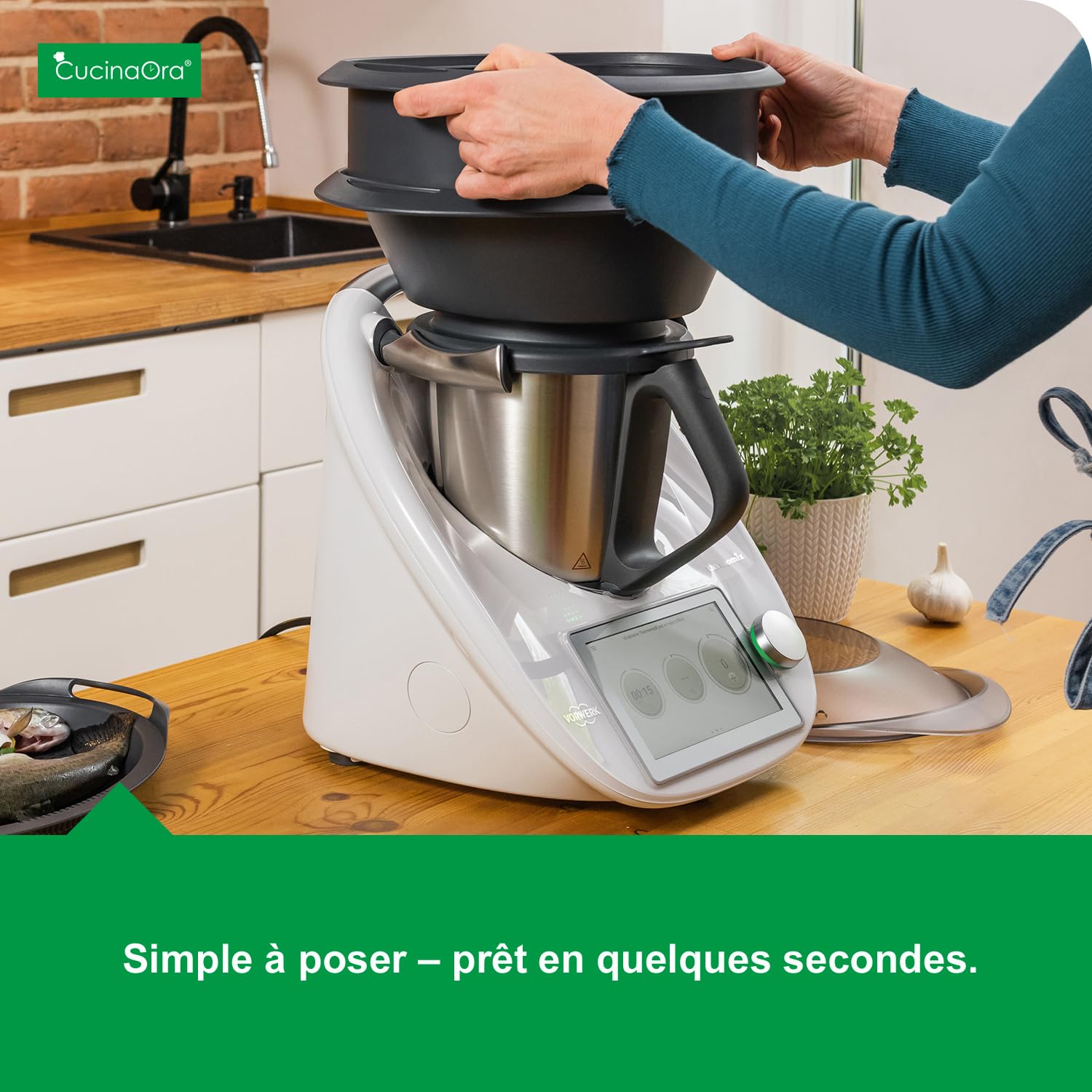 Insert Varoma pour Thermomix TM6/TM5/TM31, accessoire Thermomix sans BPA | Accessoire de cuisson à la vapeur pour augmenter la surface de cuisson, compatible avec le lave-vaisselle, fabriqué dans l’UE