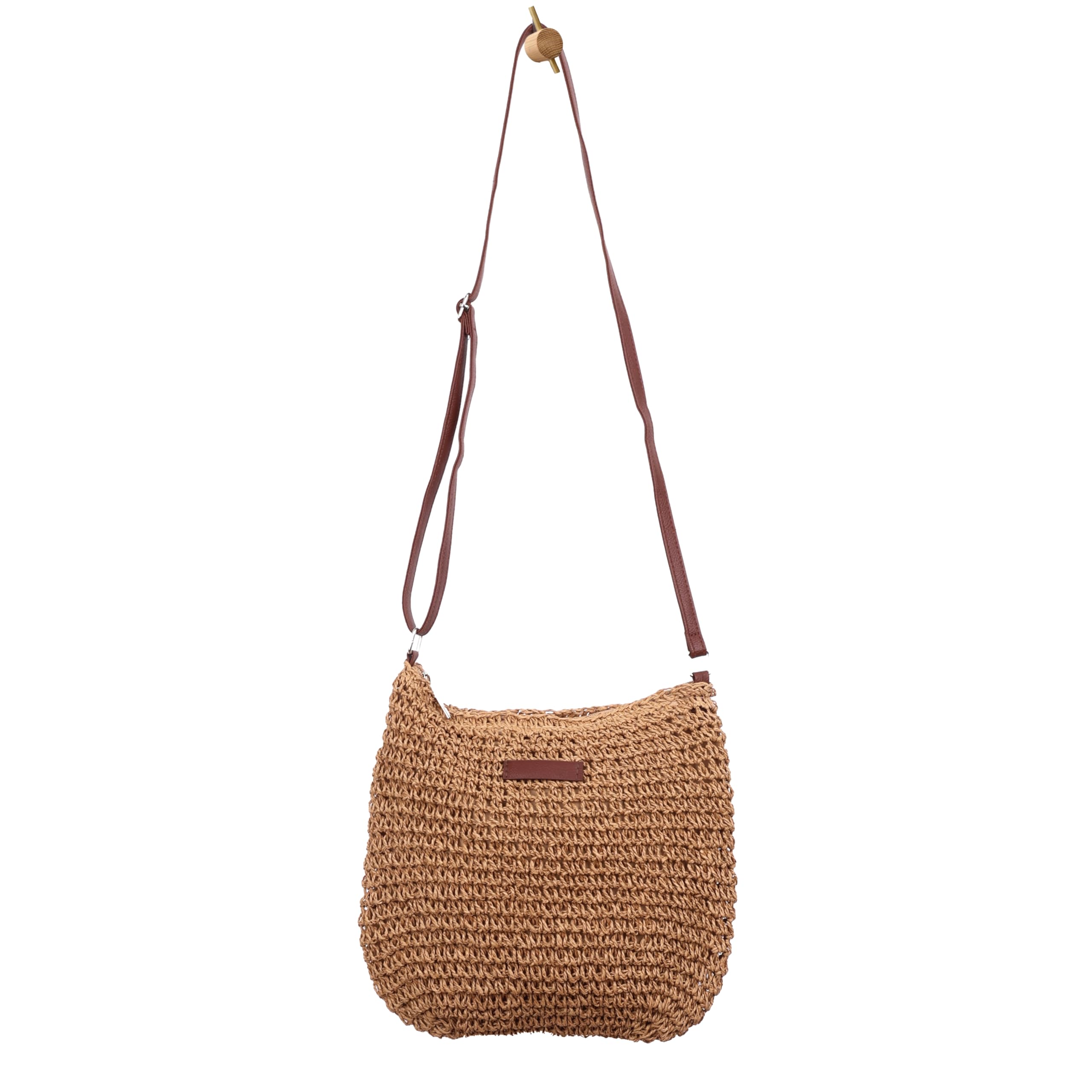 DENOVA Raffia Handbag with Lining | Beach bag, Women's Handbag, Tote Bag (Natural)