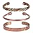 Touchstone copper bracelets | gift for men women |adjustable 100% pure solid real magnetic jewelry | handmade bracelet set combo | rope braided tibetan bangles. Set of 3 different designs