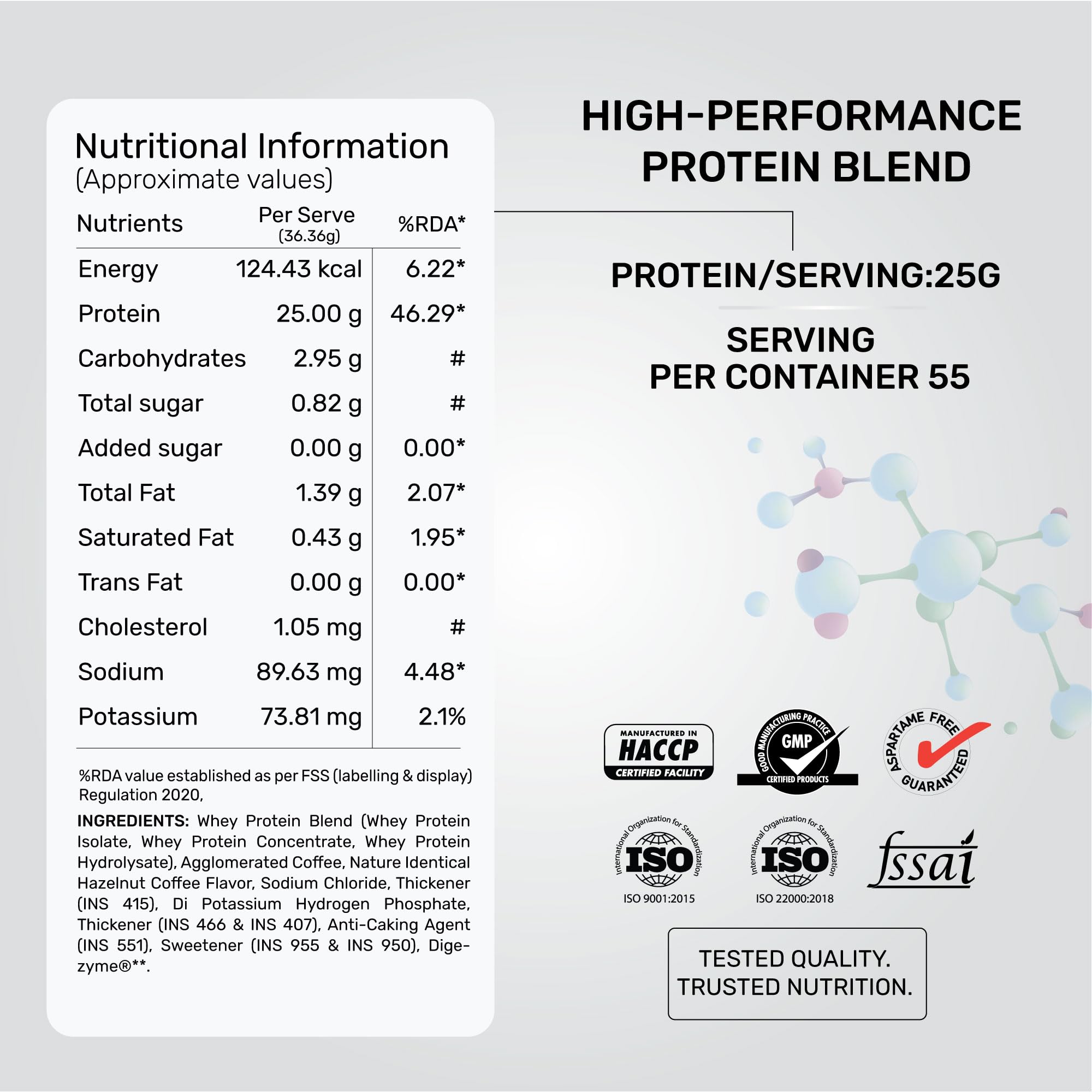 QNT Prime Whey Protein Powder – Hazelnut Coffee | 25g Protein Per Scoop | Whey Isolate, Concentrate & Hydrolysate Blend | 52 Servings | Muscle Growth, Recovery & Strength | 2kg — Amazon image 7