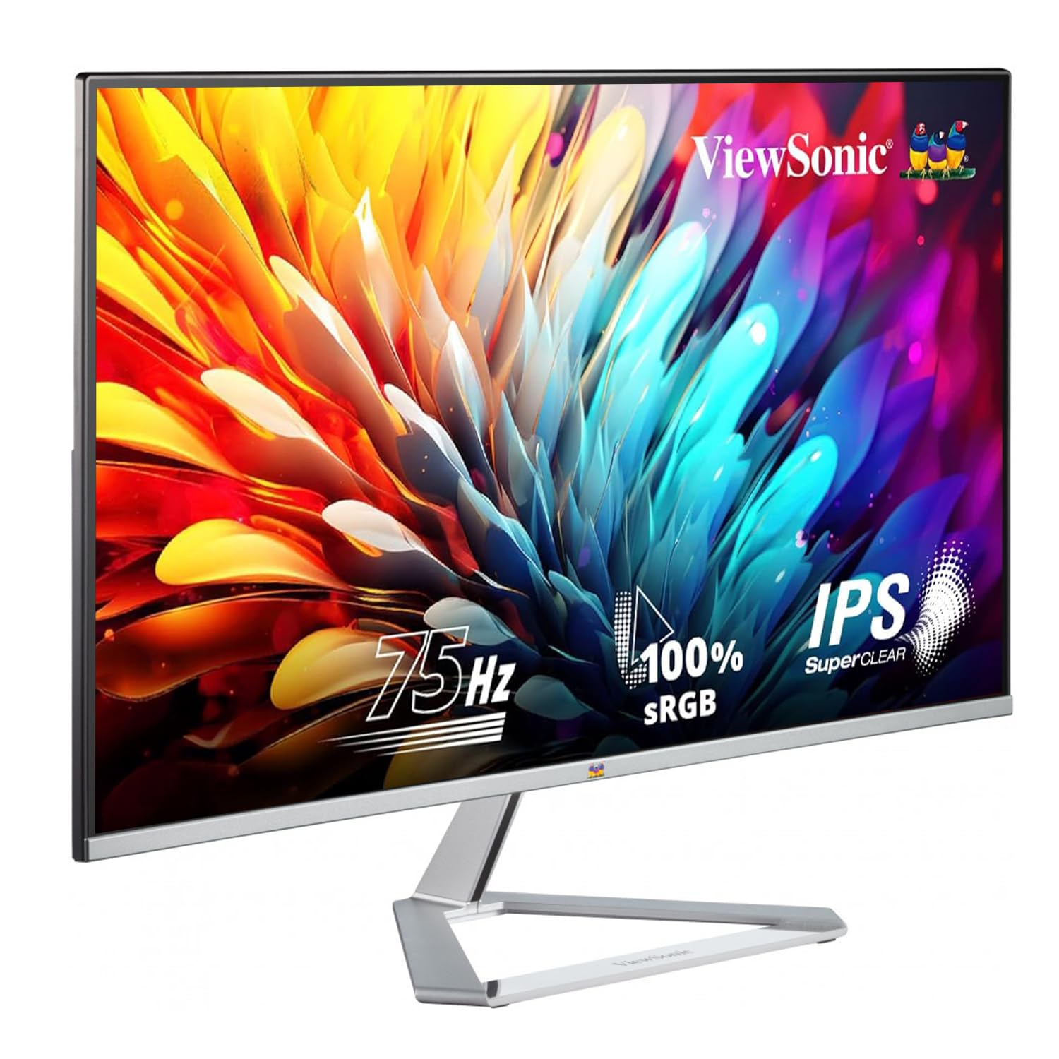 ViewSonic(from USA) 60.96 Cm (24″) FHD IPS Monitor 1920 x 1080 Pixels Frameless Bezel & Premium Design, 75Hz, Flicker Free, View Mode, HDMI x 2, VGA, Audio Out Black, 104% sRGB – VX2476-SH