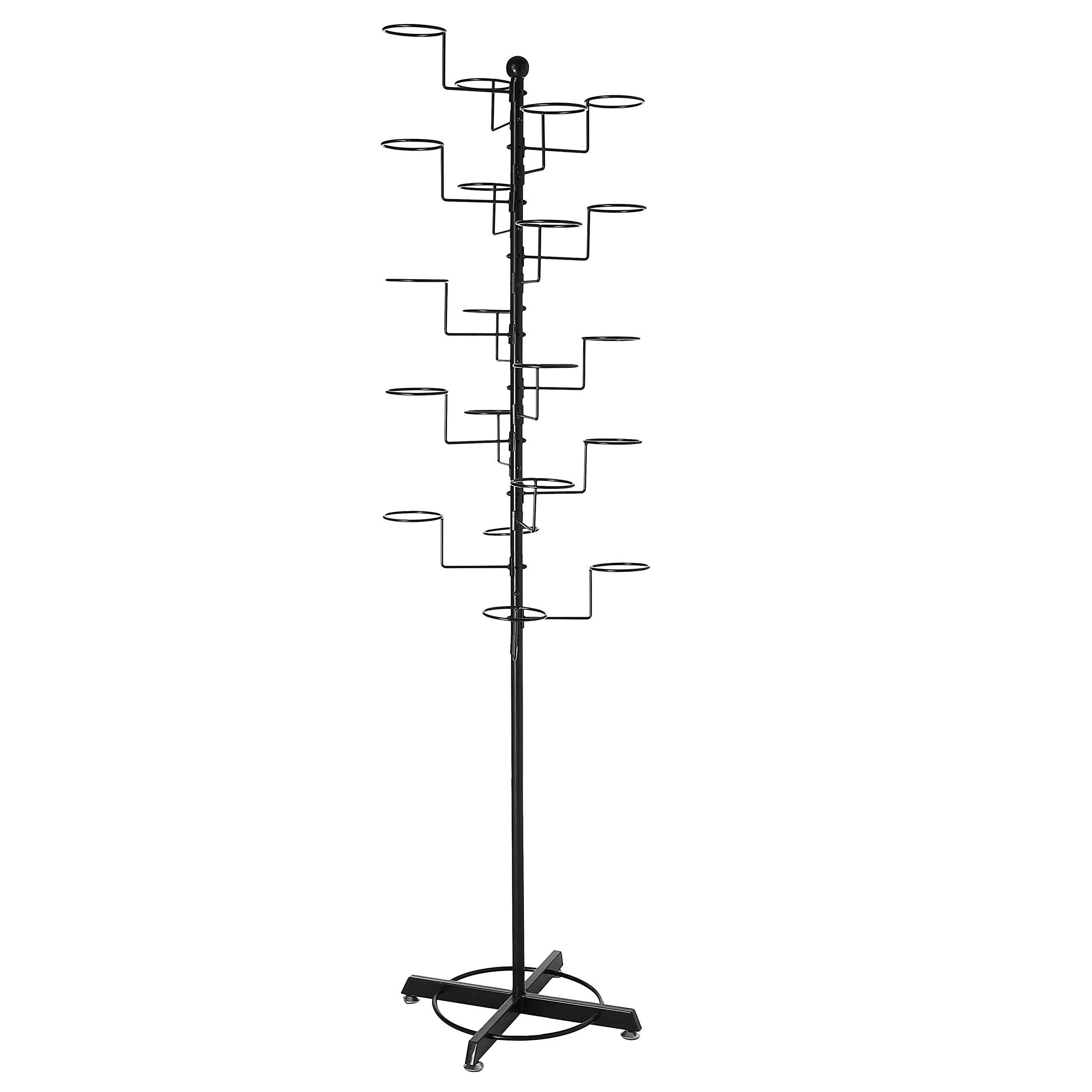 MyGift Modern Large Freestanding Hat Rack Stand, Black Metal Retail Wig