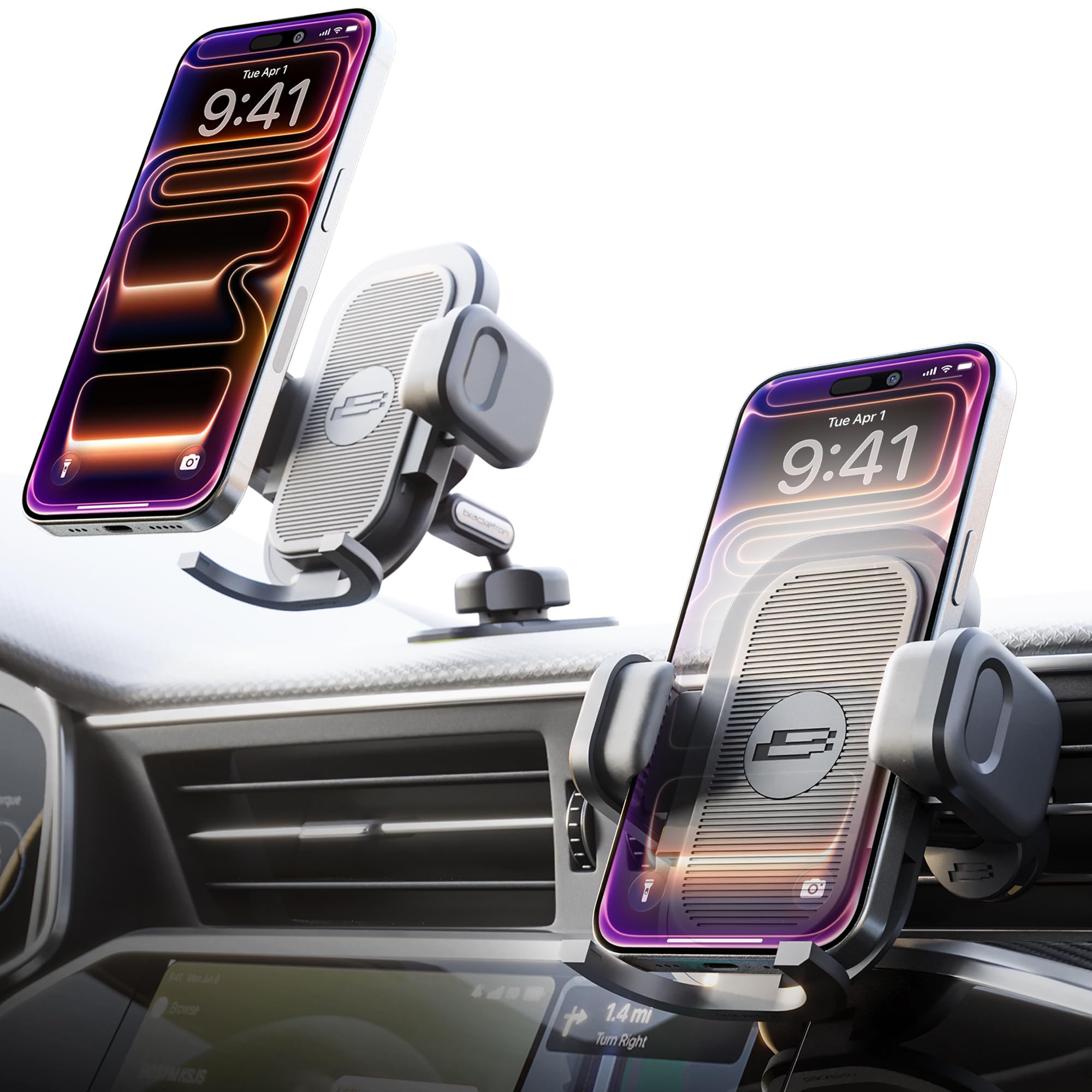 Bracketron TripGrip PRO Car Phone Holder Mount - Phone Holders for Your Car with One-Button Expansion for Vent