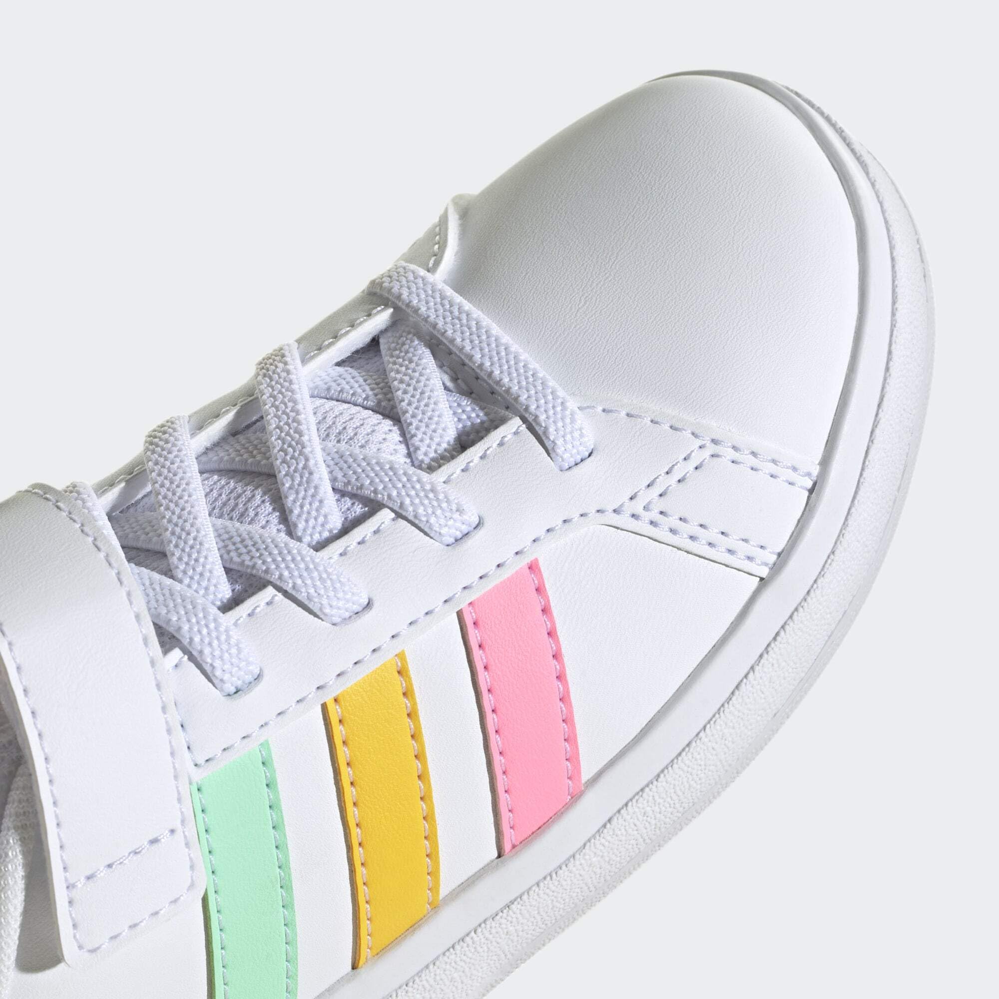 adidas Unisex niños Grand Court Court Elastic Lace and Top Strap Zapatos