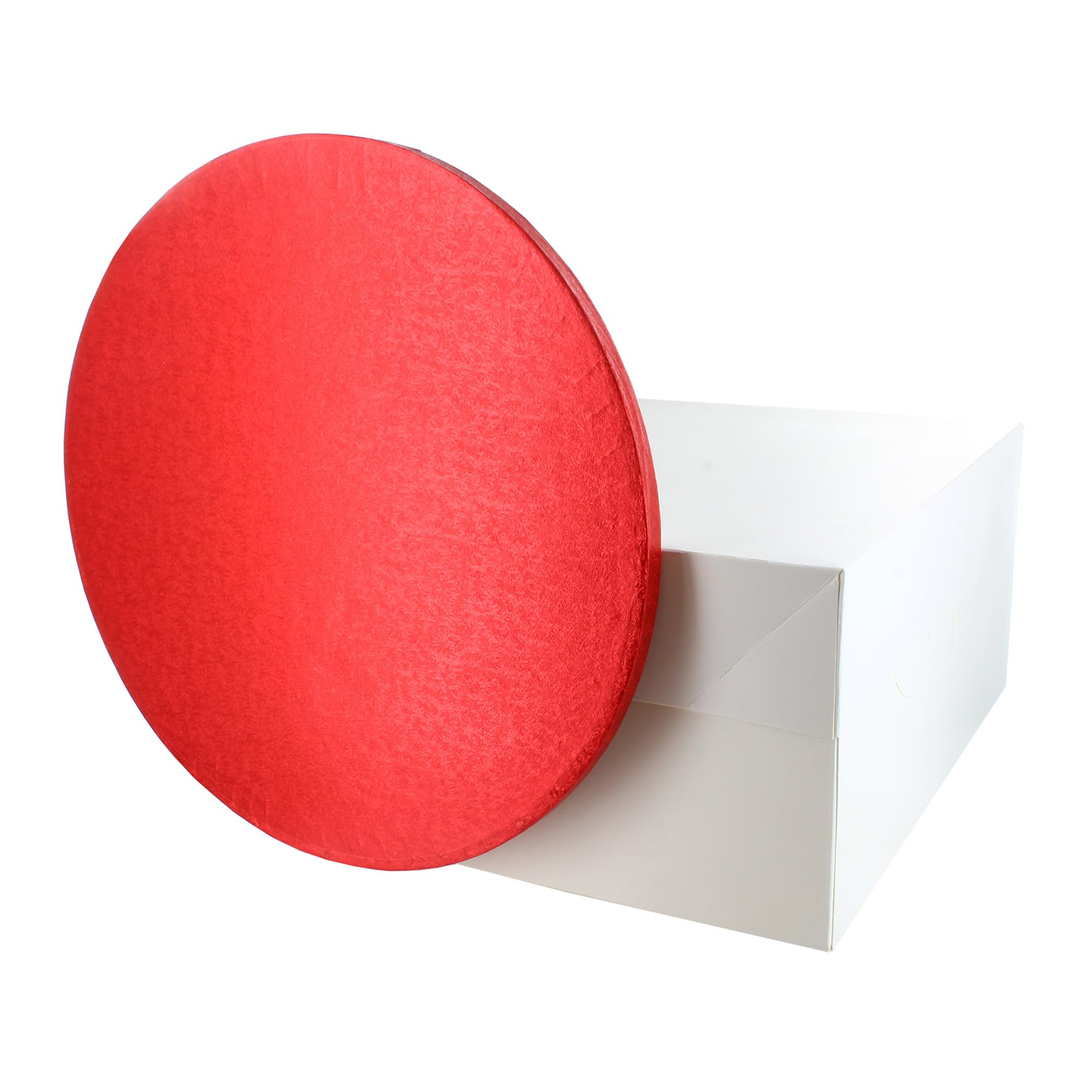 Culpitt Red Board & Box Set | 12" (30Cm) | White Cake Box & Drum, Box And Strong Cake Board, Storage & Transport Combo