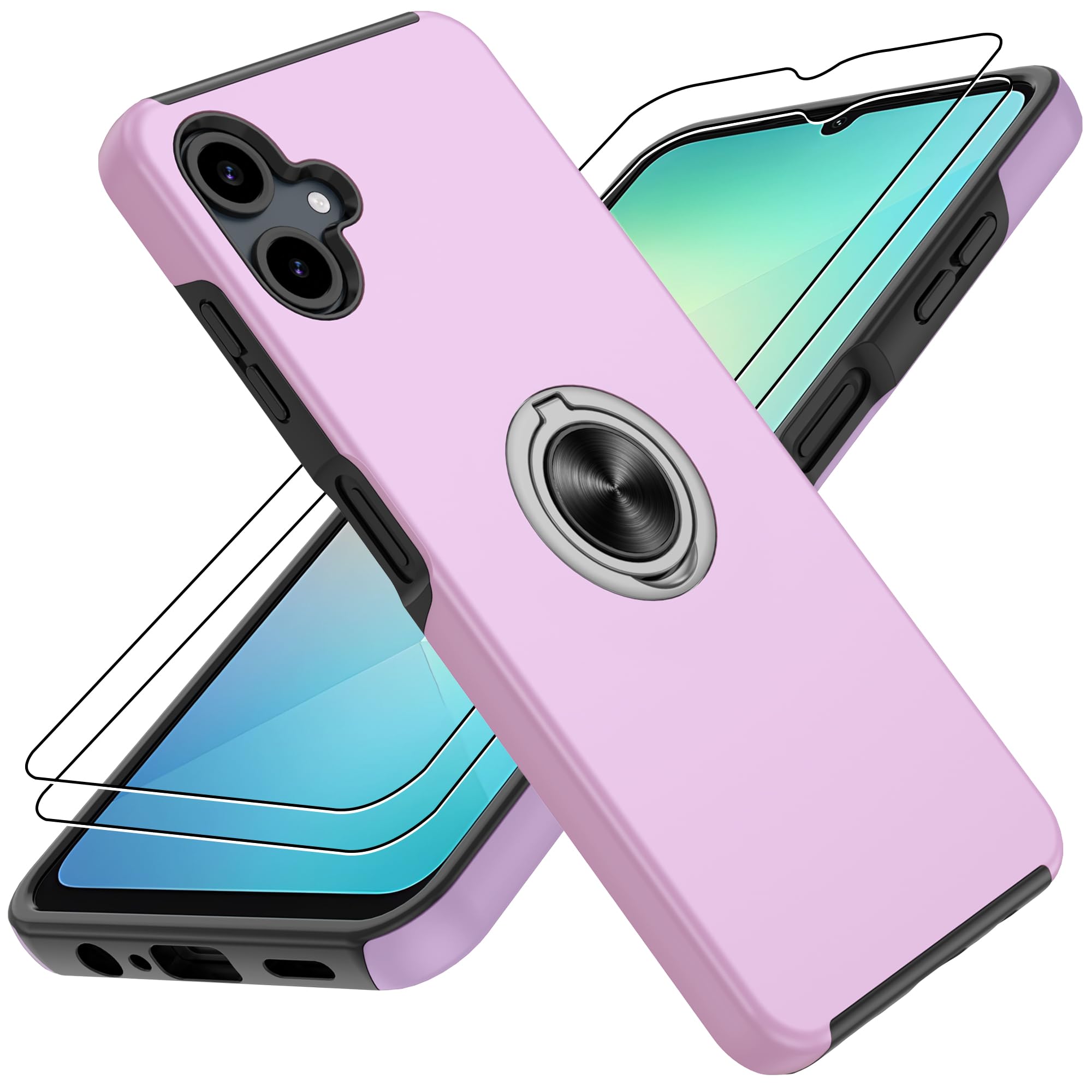 Coque Samsung Galaxy A06 violette antichoc et robuste avec protège écran - 8