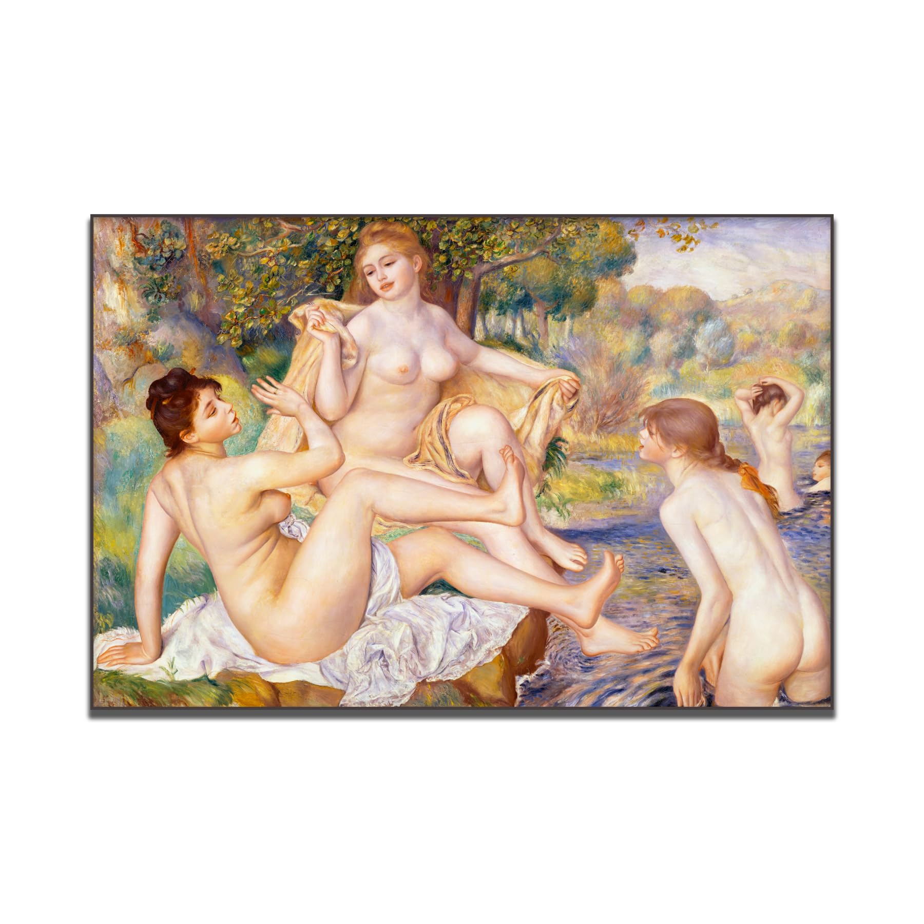 Pierre Auguste Renoir Wall Decorate - The Large Bathers Poster - Famous Fine Art Oil Paintings Reproduction -