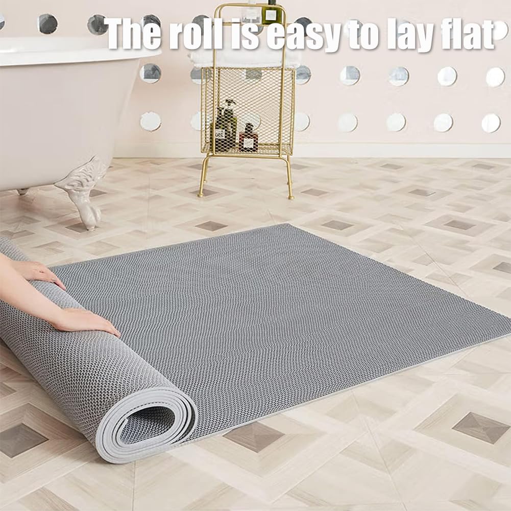 GL Non Slip Drainage Mats PVC Pool Floor Mat 0.23'' Thick Outdoor Indoor Parking Space Mat for Bathroom Garage Basement Backyard Commercial Kitchen (Gray, 3FTX10FT) — Amazon image 8