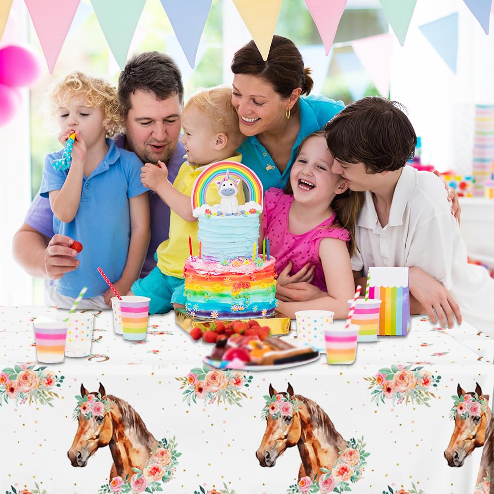 MIANRUII Lot De 2 Nappes à Thème Cheval Sur Le Thème Du Denim, Adaptées