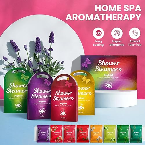 Miniatura 4 de Vaporizadores de ducha para aromaterapia, 24 paquetes de regalos de cumpleaños para mujeres, regalos para mamá, alivio del estrés, bombas de ducha