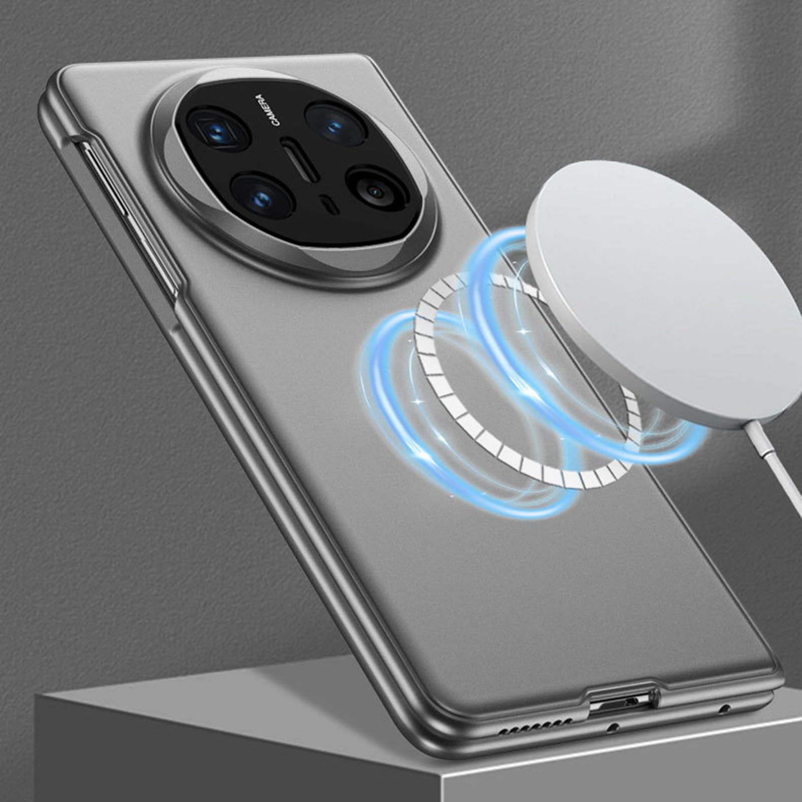 Magnetyczne etui do Huawei Mate X6, ultracienka twarda tylna obudowa z poliwęglanu z folią ochronną na ekran, kamera, odporna na wstrząsy, niebieska, Mate X6