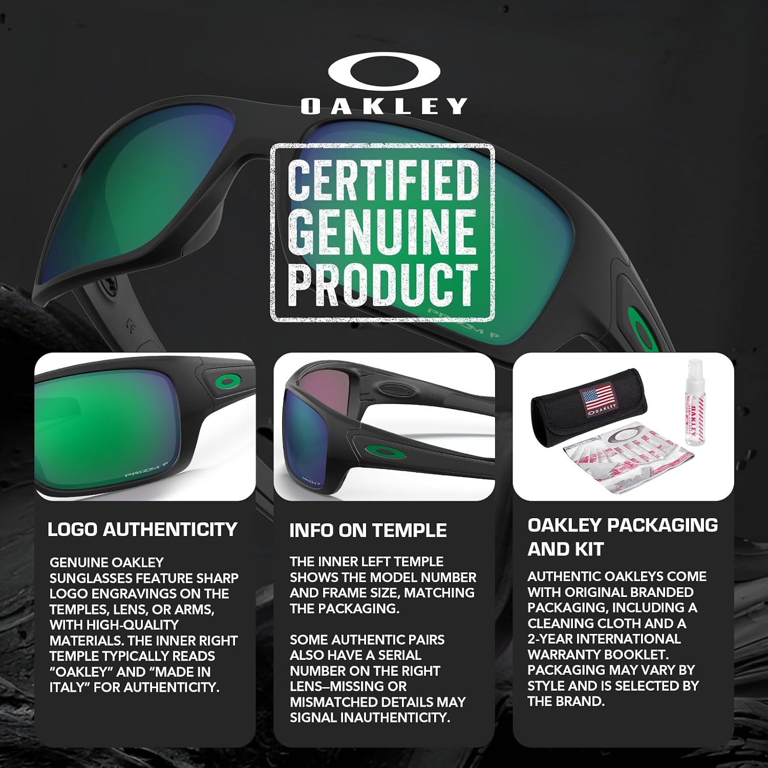 Oakley TURBINE OO9263 Rectangle Shape Sunglasses With Official Eyewear Kit