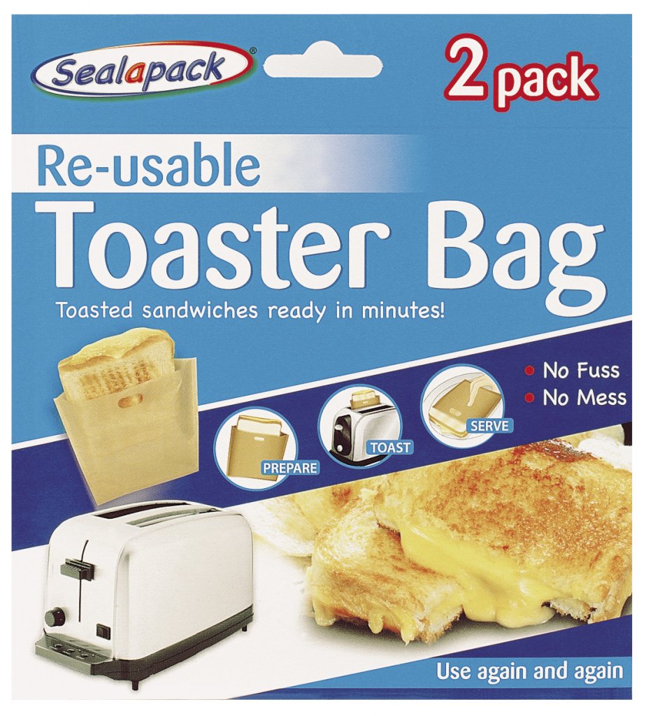 Sealapack White Re-Usable Toaster Bags Pack 2