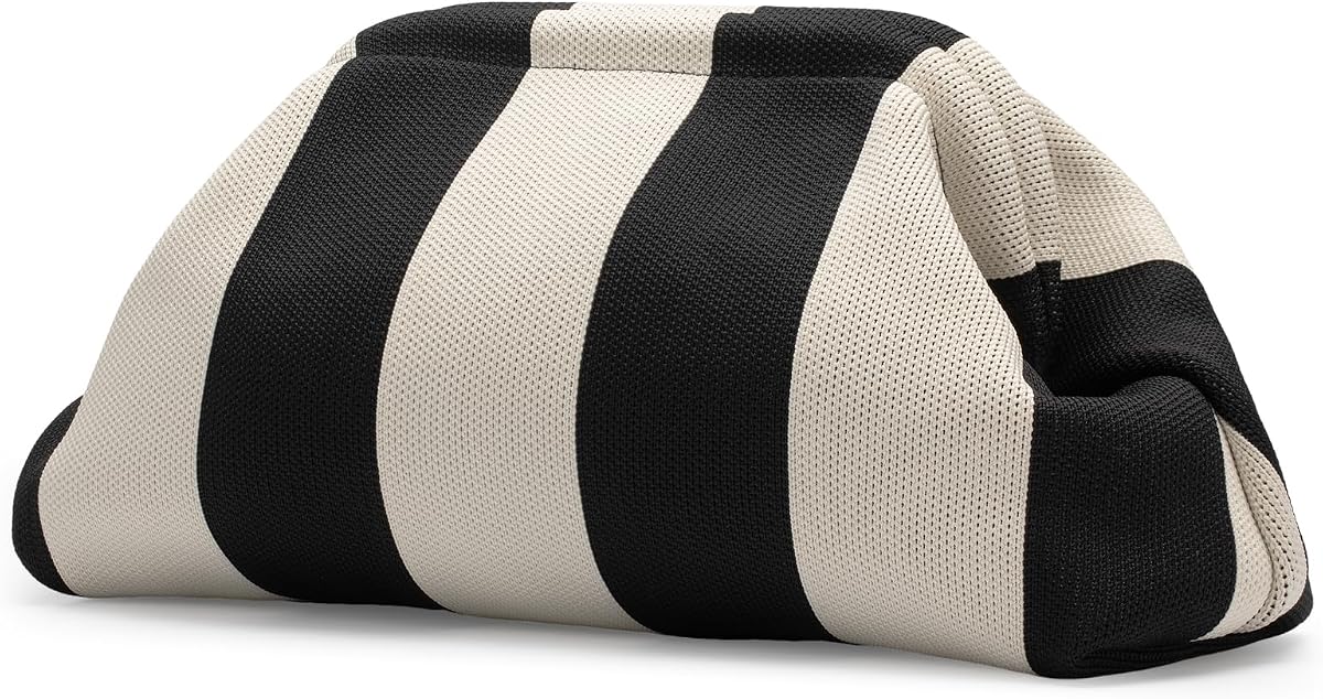 Bolsos de mano tejidos para mujer, bolso de playa de verano para vacaciones, bolso tejido a rayas, bolso de noche de ganchillo