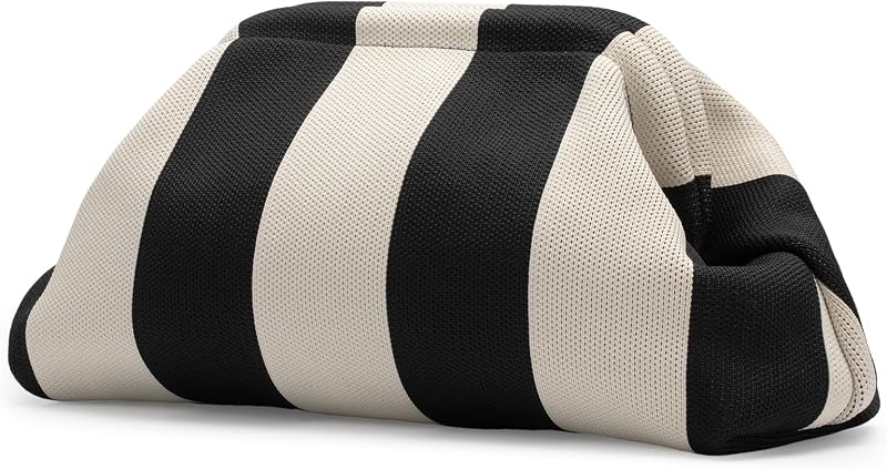 Bolsos de mano tejidos para mujer, bolso de playa de verano para vacaciones, bolso tejido a rayas, bolso de noche de ganchillo