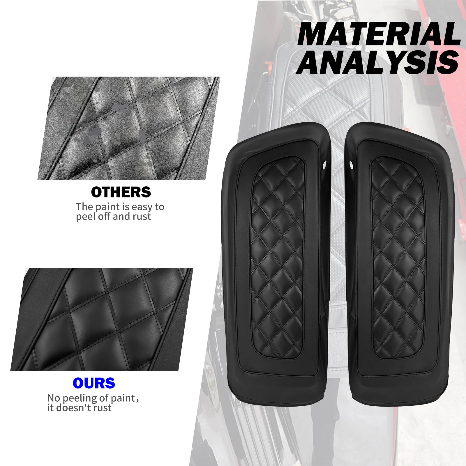 Coperture per coperchi delle borse laterali, protezioni rigide per coperchi delle borse laterali, adatte per Harley Touring Road King Electra Glide Ultra Limited FLHTK FLHXS Tri Glide 2014