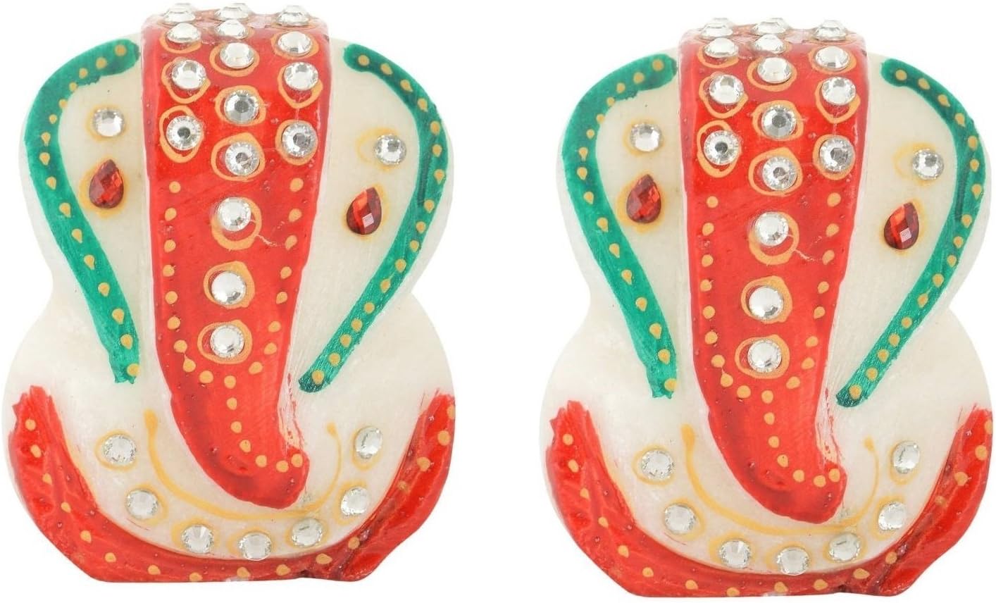 KAMAKSHI ART Marble Ganesha Pack -2