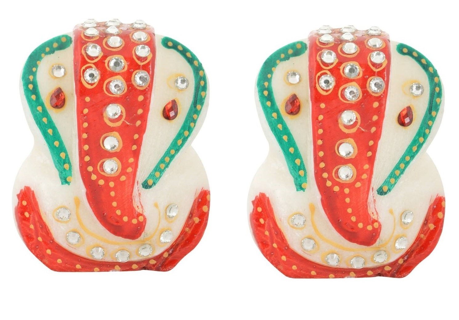 KAMAKSHI ART Marble Ganesha Pack -2