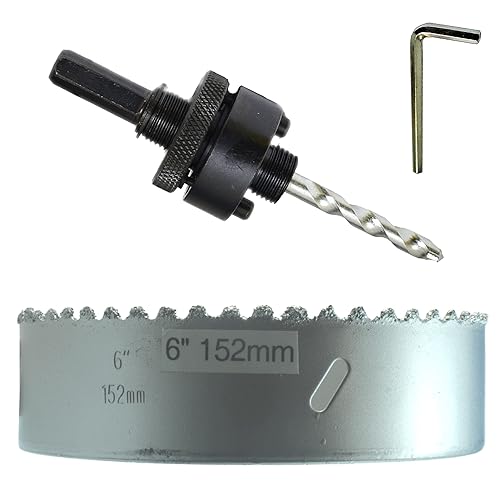 Vista 23 de Mandrin SDS Plus para sierras de agujero de hasta 1 1/4" hasta 8" con broca piloto TCT para taladrar agujeros en concreto, ladrillo y mampostería.