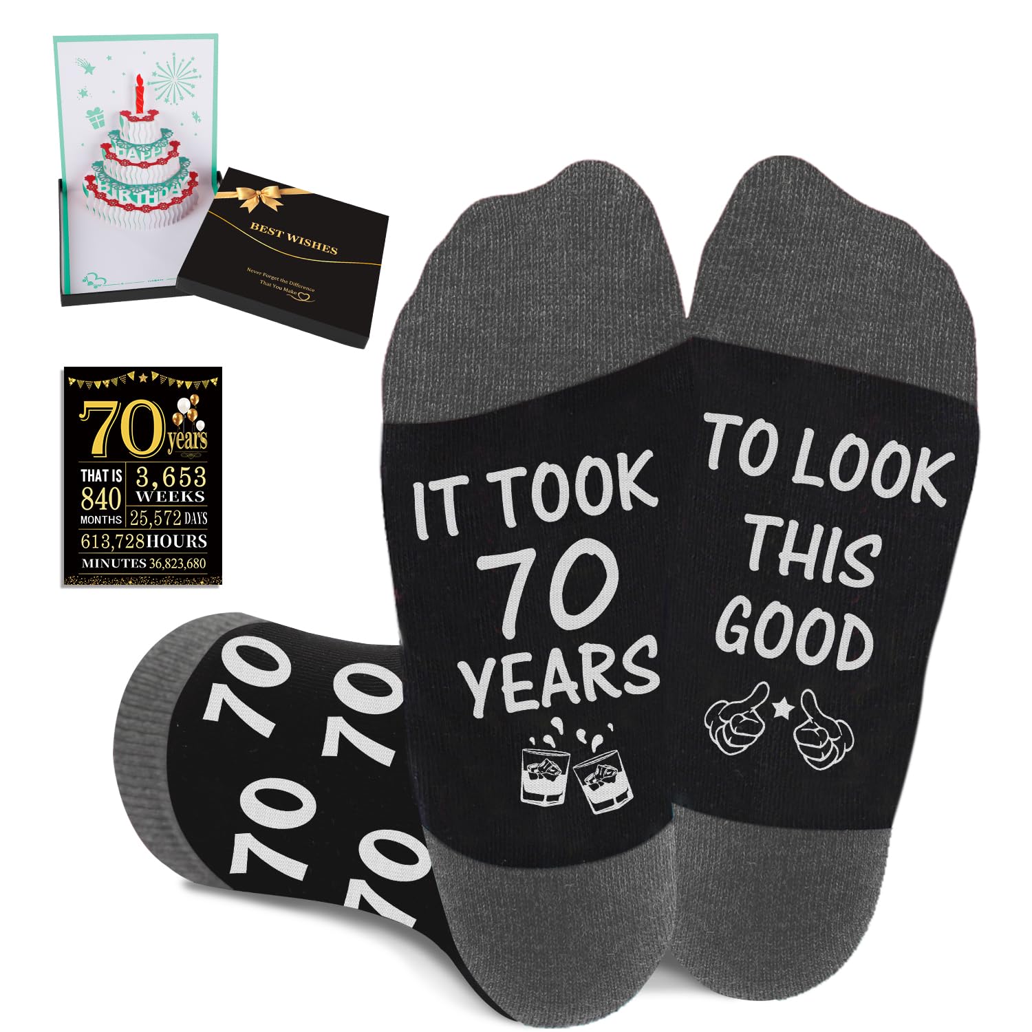 Juesly Men's Funny Socks Gift Set for Dad, Husband,Grandpa Birthday