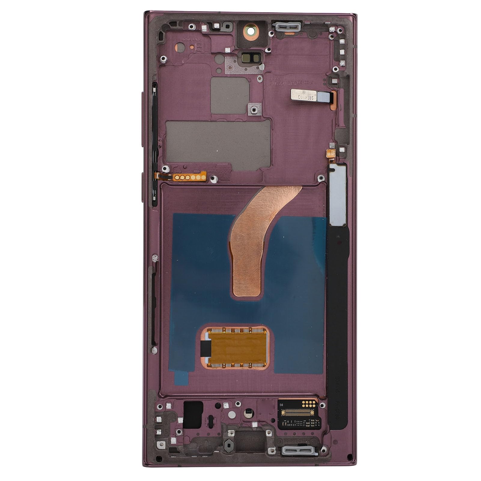AMOLED Origineel voor S22 Ultra, OLED LCD-scherm Touchscreen Digitizer Vergadering S22ultra SM S908B LCD-schermvervanging met Frame, 6,7 Inch (rood