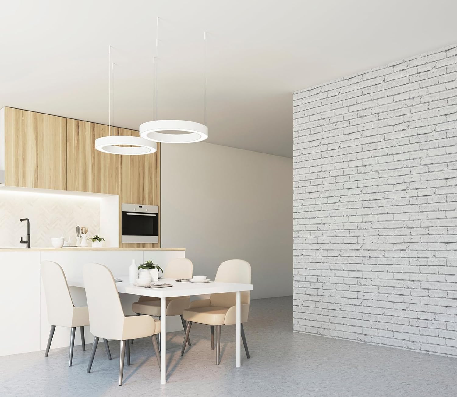 Arthouse 696800 White Wallpaper, Brick, 53 cm x 10.05 m, 623004/696800