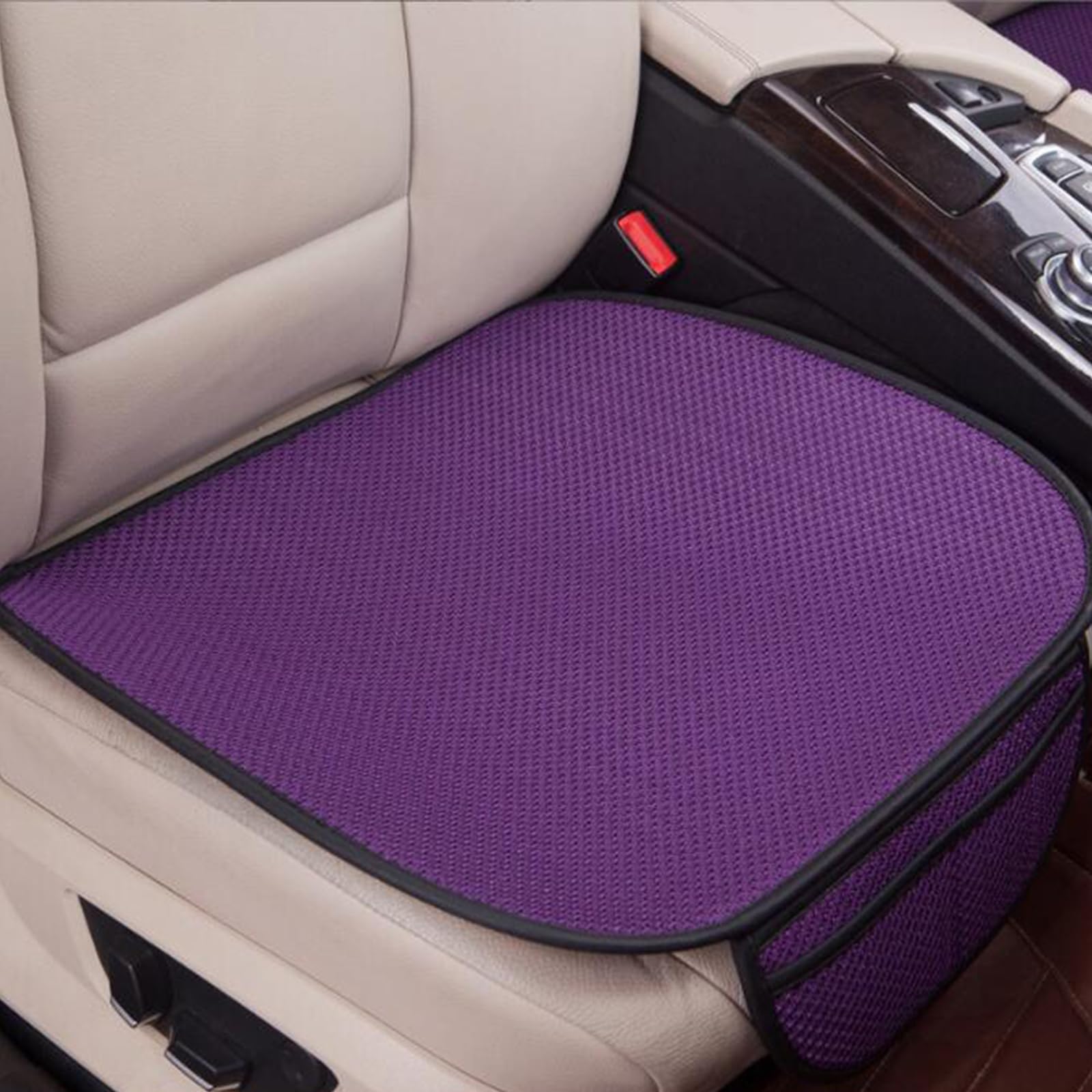 QingxingFa Non-Slip Car Seat Pad for Summer Breathable and Refreshing,Car Seat Cover for Summer Heat,Upgraded Ice Silk Non-Slip Car Seat Pad for Summer (Purple,Front seat 2pcs)