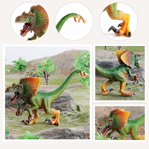 Miniatura 3 de Juguetes de dinosaurio, figuras de juguete de dilofosaurio, colección de figuras de acción de dinosaurio, juguetes de dinosaurio para niños y niñas,