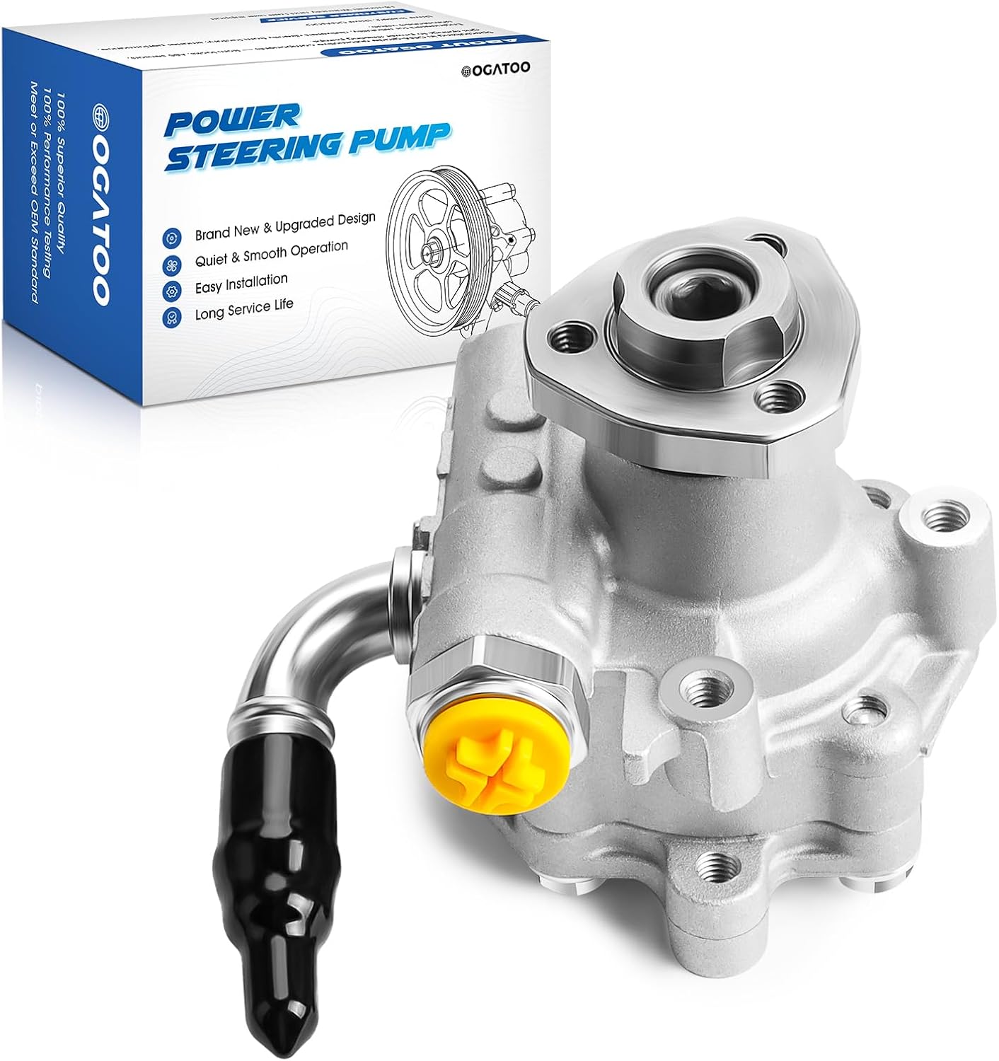 Power Steering Pump Fits for Volkswagen Jetta Saveiro 2011 2012 2013 2014 2015, Passat Beetle 2012-2014, CrossFox 2007 2008 2009 2011-2013,1.8L 2.0L 2.5L Replaces 21-659, 5C0422152G, 5C0422152H
