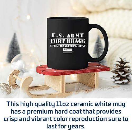 Miniatura 2 de Fort Bragg Nc Basic Training It Will Always Be Ft. Bragg - Taza de café negra de 11 onzas