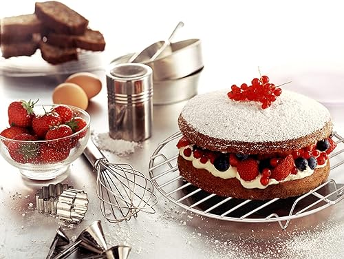 Miniatura 14 de P&P CHEF Estante de cocina redondo, 3 piezas de acero inoxidable para hornear y asar al vapor, se adapta a freidora de aire, olla a presión, sartén