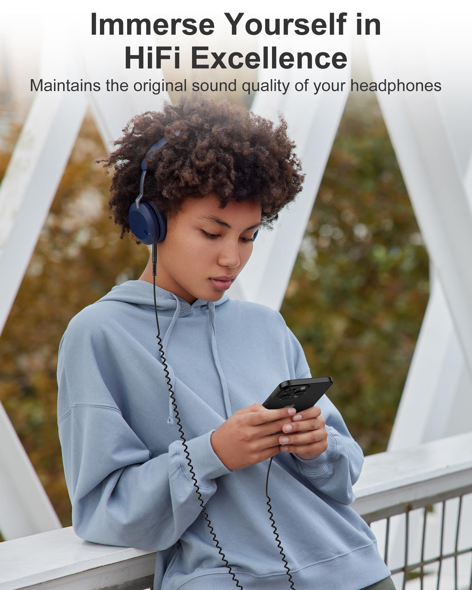 Coiled USB C to 3.5mm Audio Aux Jack Cable for iPhone 16e/16Pro/15/15Pro Max, 6ft Type C to 3.5mm Headphone Car Stereo Cord Compatible with Android Samsung, iPad Pro, MacBook, Google Pixel