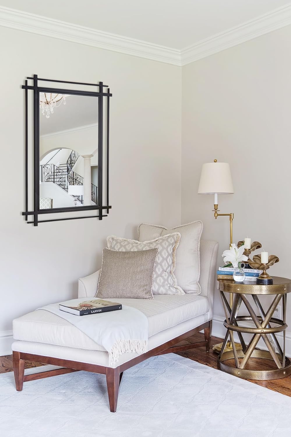 Black Bathroom Mirror with Metal Frame, 36''X24'' Large Living Room Mirrors for Decor, Modern Decorative Mirror for Entryway, Dining Room, Bedroom Horizontal/Vertical