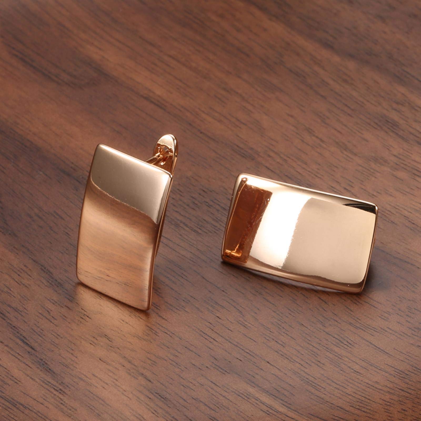 Orecchini Donna Quadrati Oro Rosa Con Zirconi – Gioielli Eleganti In Argento 925, Ipoallergenici Per Ogni Occasione - 3