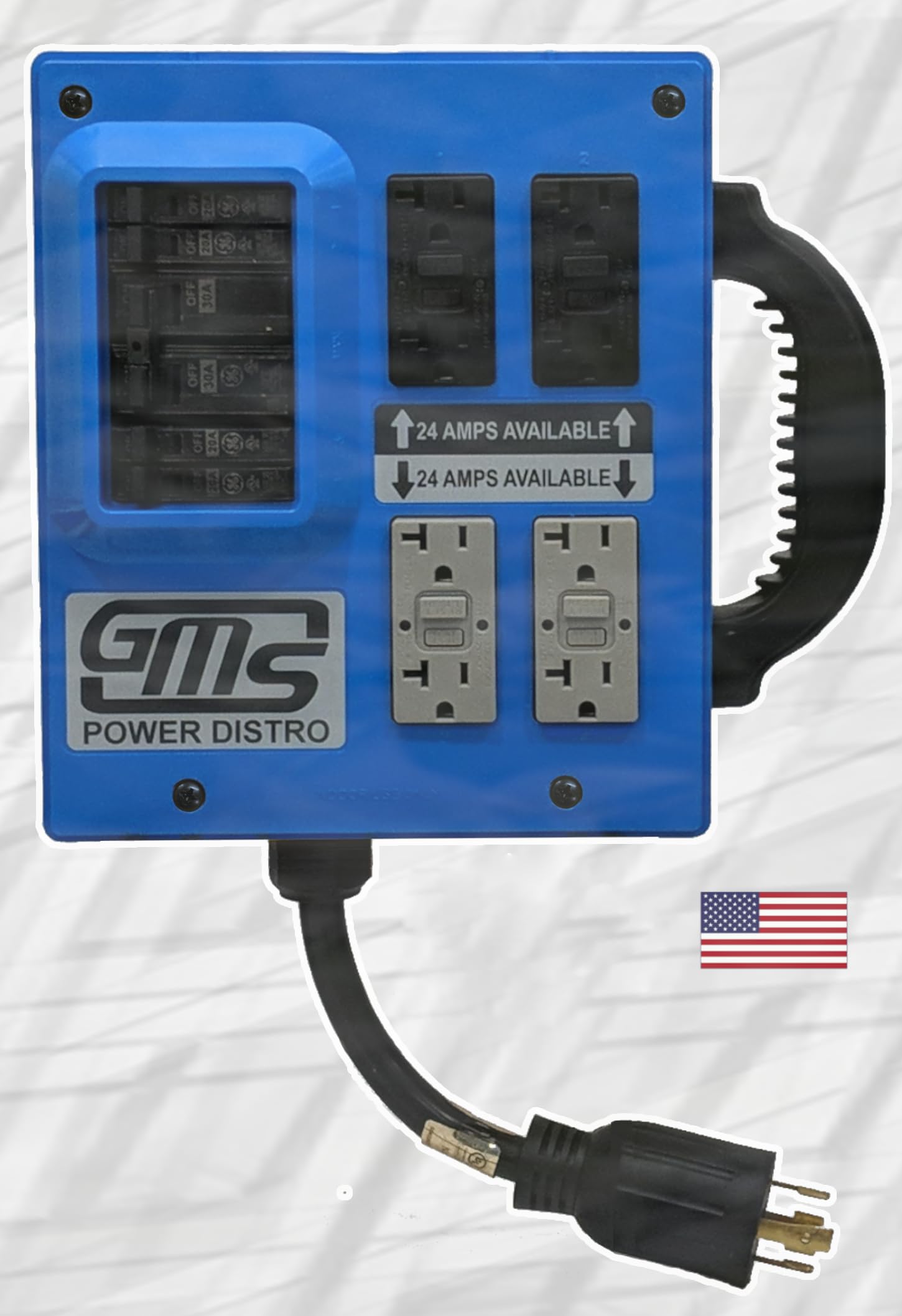 GMS Portable Power Distribution Unit (PDU) - Residential Contractor Kit (Blue) - All-in-One Temporary Power Distribution